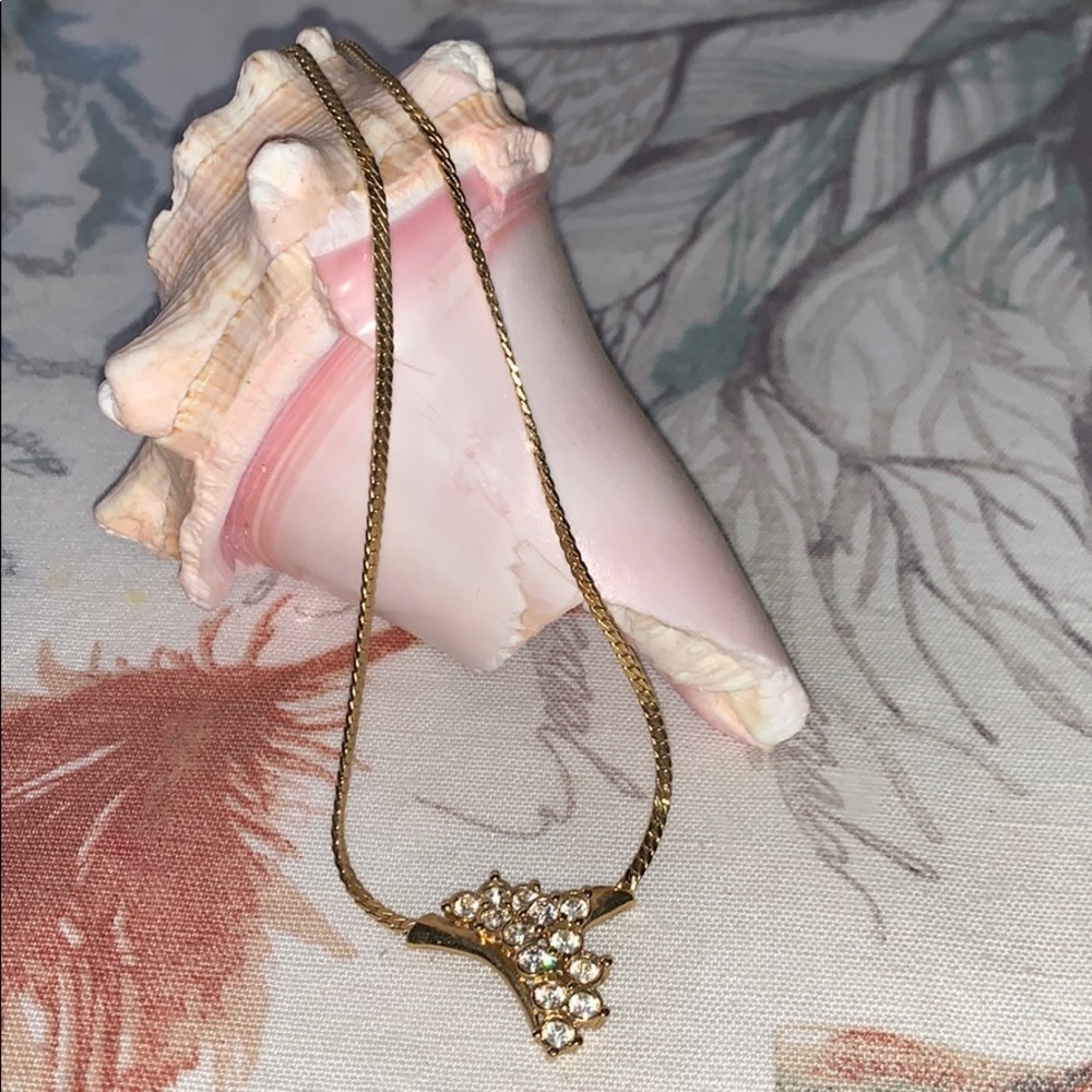 Beautiful blinged gold necklace